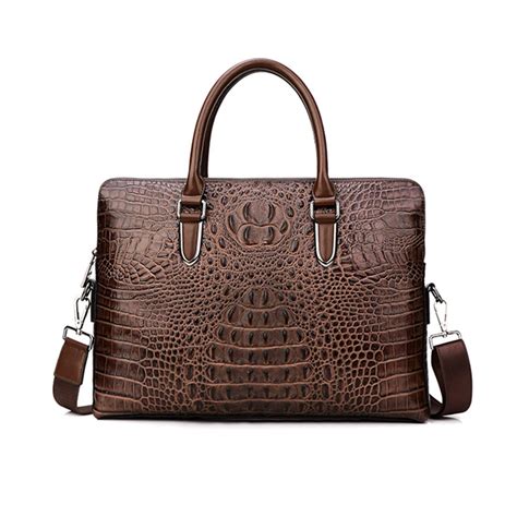 fake croco leather laptop bag|crocodile leather laptop bag.